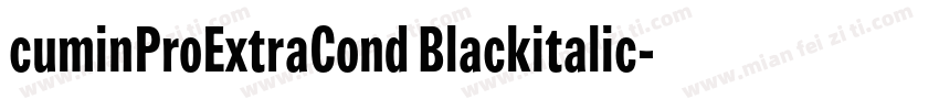 cuminProExtraCond Blackitalic字体转换